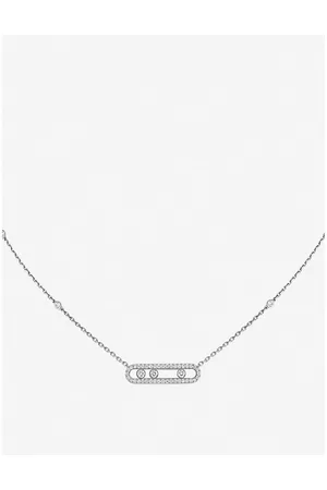 Messika Womens White Baby Move Pavé 18ct White-gold and Diamond Necklace