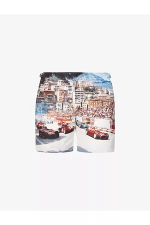Orlebar Brown Mens Bulldog Photo-Printed Swim Shorts 28