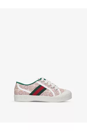 Gucci New Tennis logo-print canvas trainers 4-8 years