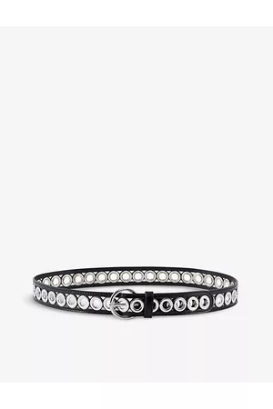 Sandro Womens Adelia Studded Leather Belt 8