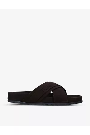 Tom Ford Men Sandals - Wicklow cross-over suede sliders