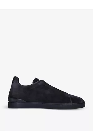 Ermenegildo Zegna Mens Triple Stitch Suede Low-Top Trainers Eur 40 / 6 Uk Men