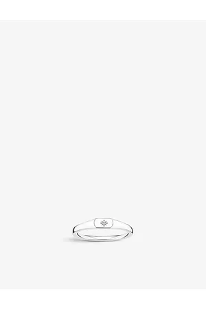 Thomas Sabo Womens Star Sterling-Silver and Zirconia Stacking Ring 52mm