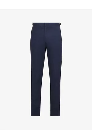 Orlebar Brown Mens Griffon Slim-Fit Straight-Leg Linen Trousers 28