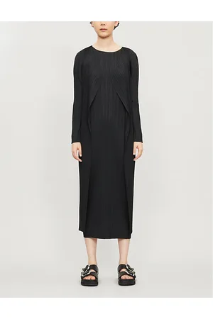 PLEATS PLEASE ISSEY MIYAKE Womens Basic Relaxed-Fit Pleated Knitted Jersey Coat 2