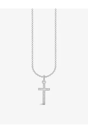 Thomas Sabo Cross sterling-silver and cubic zirconia pendant necklace
