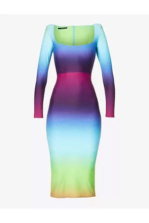 ALEX PERRY Women Casual Dresses - Womens Toryn -pattern Stretch-jersey Midi Dress 16
