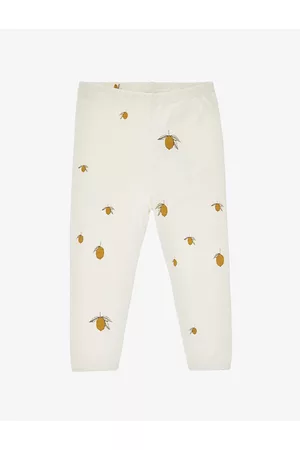 Konges Sløjd Cherry-Print Elasticated Cotton Leggings 0-3 Months Newborn