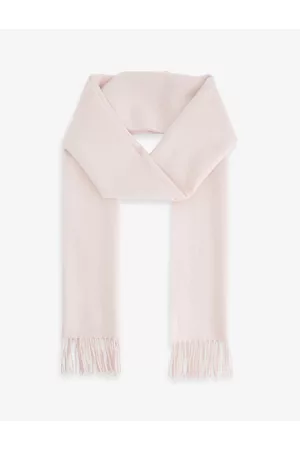 Johnstons Joe fringed wide cashmere scarf