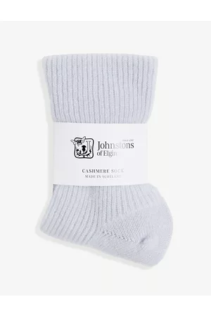 Johnstons Of Elgin Womens Joe Ribbed Cashmere Bed Socks