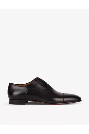 Christian Louboutin Mens Greggo Flat Calf-Leather Lace Ups Eur 46.5 / 12.5 Uk Men