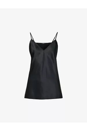Joseph Womens Clea V-Neck Silk-Satin Top 8