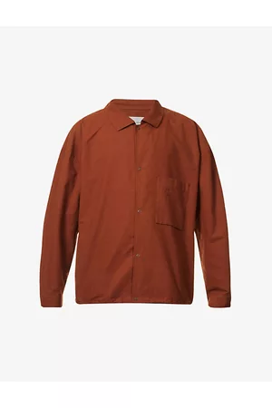 STILL BY HAND Mens Patch-pocket Boxy-fit Cotton and Wool-blend Coach Jacket 36