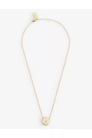 Marc Jacobs Womens Medallion Brass Pendant Necklace