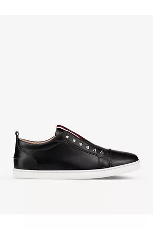 Christian Louboutin Mens F.A.V Fique A Vontade Leather Low-Top Trainers 5