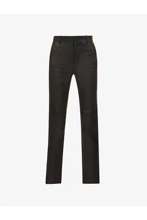 Joseph Womens Coleman High-Rise Leather Trousers 6