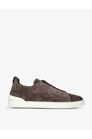 Ermenegildo Zegna Mens Triple Stitch Suede Low-Top Trainers Eur 40 / 6 Uk Men