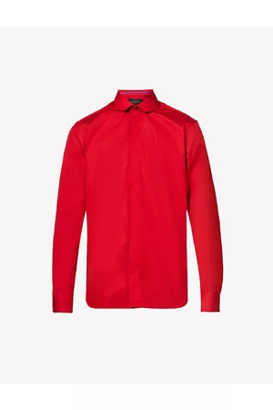 OZWALD BOATENG Mens Spread-collar Regular-fit Cotton Shirt 16