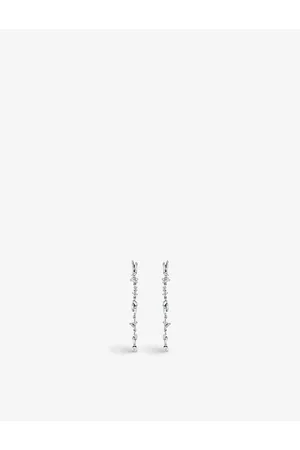 Suzanne Kalan Classic 18ct White-Gold 0.2ct Diamond Drop Earrings