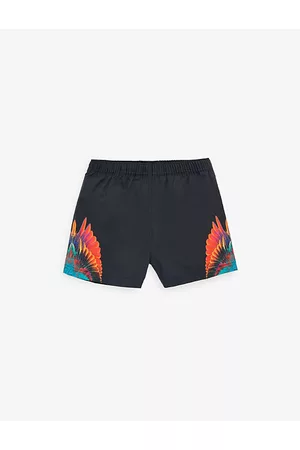 MARCELO BURLON Boys Kids Wings Graphic-print Cotton-jersey Swim Shorts 8-14 Years 14 Years