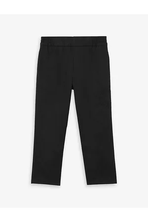Burberry Boys Kids Romeo Embroidered-logo Cotton Trousers 4-14 Years 14 Years