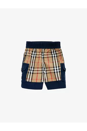 Burberry Check-panel Woven-blend Shorts 6 Months - 2 Years 6 Months