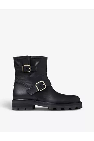 Jimmy Choo Womens Youth II Leather Ankle Boots Eur 37 / 4 Uk Women