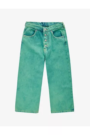 Maison Margiela Girls Kids Brand-patch Faded Wash Jeans 4-12 Years 4 Years