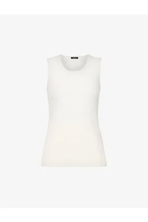 Joseph Womens Scoop-Neck Silk-Blend Tank Top L