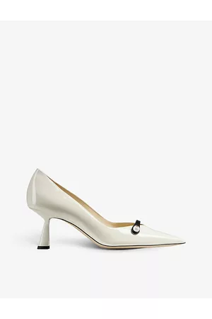 Jimmy Choo Womens Rosalia 65 Pearl-Embellished Patent-Leather Courts Eur 36 / 3 Uk Women