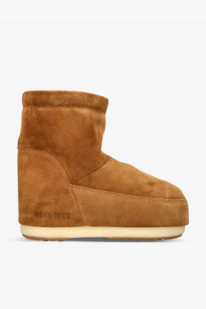 Moon Boot Womens Icon Low Logo-Embossed Suede Snow Boots Eur 39 / 6 Uk Women