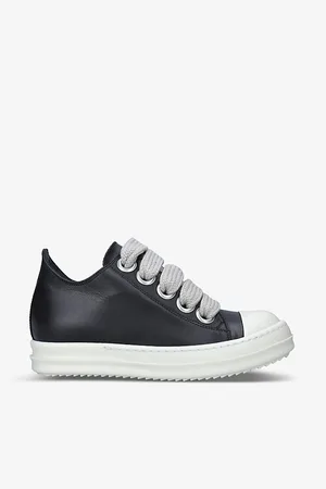 Rick Owens Mens Classic Toe-Cap Leather Low-Top Trainers Eur 42 / 8 Uk Men