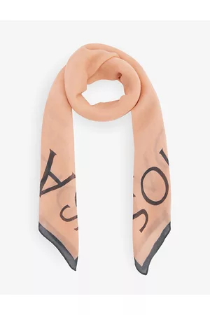 Acne Studios Women Winter scarves - Womens Logo-embellished Square Wool Scarf 1SIZE