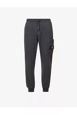 Stone Island Men Sweats - Mens Pocket Badge Tapered-leg Cotton-jersey Jogging Bottoms S