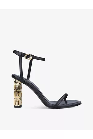 Givenchy Womens G-Cube Embellished Leather Heeled Sandals Eur 36 / 3 Uk Women