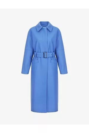 Aligne Women Belted Coats - Womens Holden Belted Single-breasted Recycled Polyester-blend Coat 6