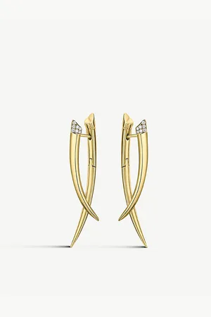 Shaun Leane Rose Thorne medium bar earrings - Metallic