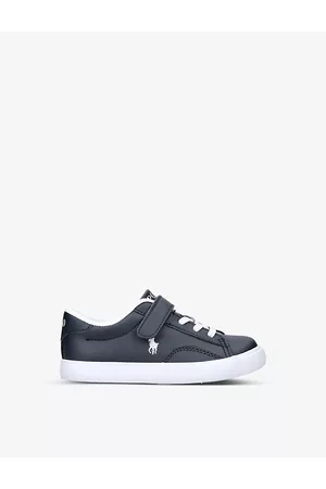 Ralph Lauren Boys Kids Theron V Embroidered-logo Faux-leather Trainers 6 Months to 4 Years 7
