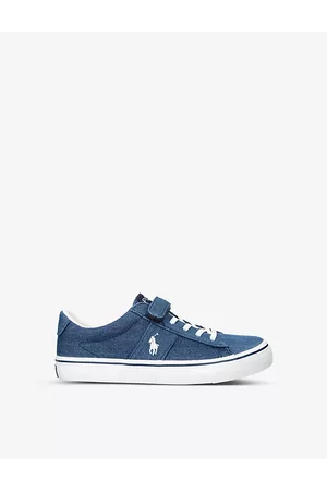 Ralph Lauren Boys Kids Sayer Embroidered-logo Cotton Trainers 5-9 Years 10