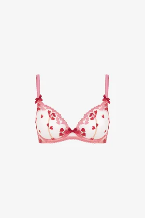 Agent Provocateur Womens Cupid Bow-Embellished Semi-Sheer Mesh Bra 32B