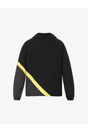 Fendi Hoodie - Black w. Yellow Logo Print » ASAP Shipping