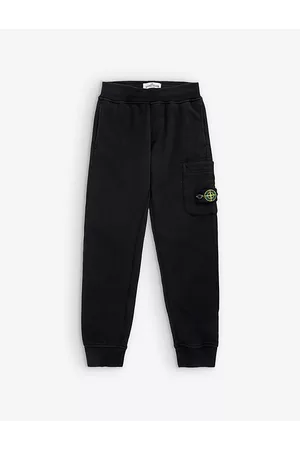 Stone Island Boys Sports Pants - Boys Kids Logo-embroidered Cotton-jersey Jogging Bottoms 4-8 Years 4 Years