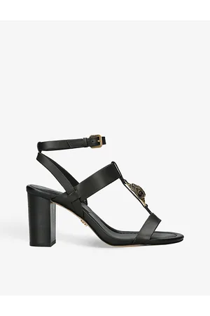 Kurt Geiger Womens Hampton Eagle-Embellished Leather Heeled Sandals Eur 36 / 3 Uk Women