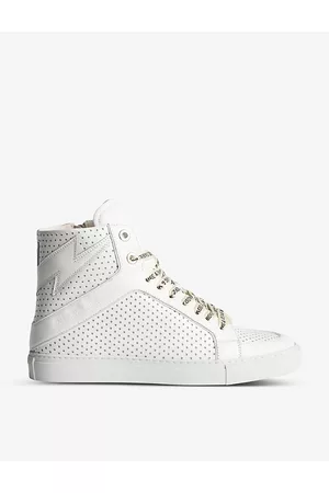 Zadig & Voltaire Womens Zv1747 High Flash High-Top Leather Trainers Eur 41 / 7 Uk Men