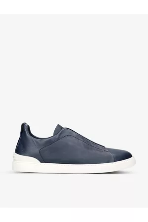 Ermenegildo Zegna Mens Triple Stitch Secondskin Leather Low-Top Trainers Eur 41 / 7 Uk Men