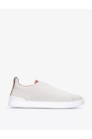 Ermenegildo Zegna Mens Triple Stitch Canvas Low-Top Trainers Eur 42 / 8 Uk Men