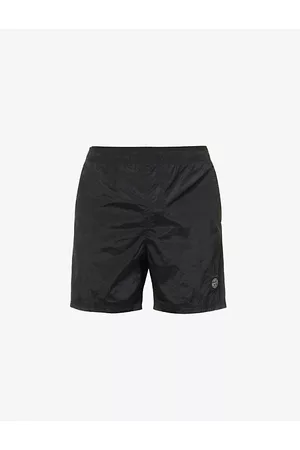 Stone Island Men Swim Shorts - Mens Logo-patch Elasticated-waist Swim Shorts S