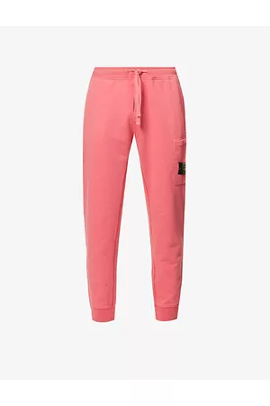 Stone Island Men Sweats - Mens Pocket Badge Tapered-leg Cotton-jersey Jogging Bottoms S