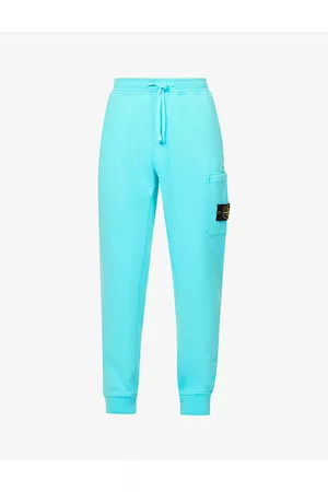 Stone Island Men Sweats - Mens Pocket Badge Tapered-leg Cotton-jersey Jogging Bottoms M