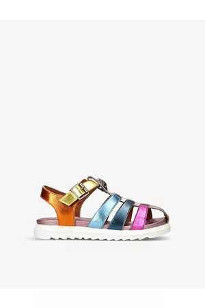 Kurt Geiger Kensington Colour-Blocked Metallic Leather Fisherman Sandals 6-7 Years Eur 28 / 10 Uk Kids